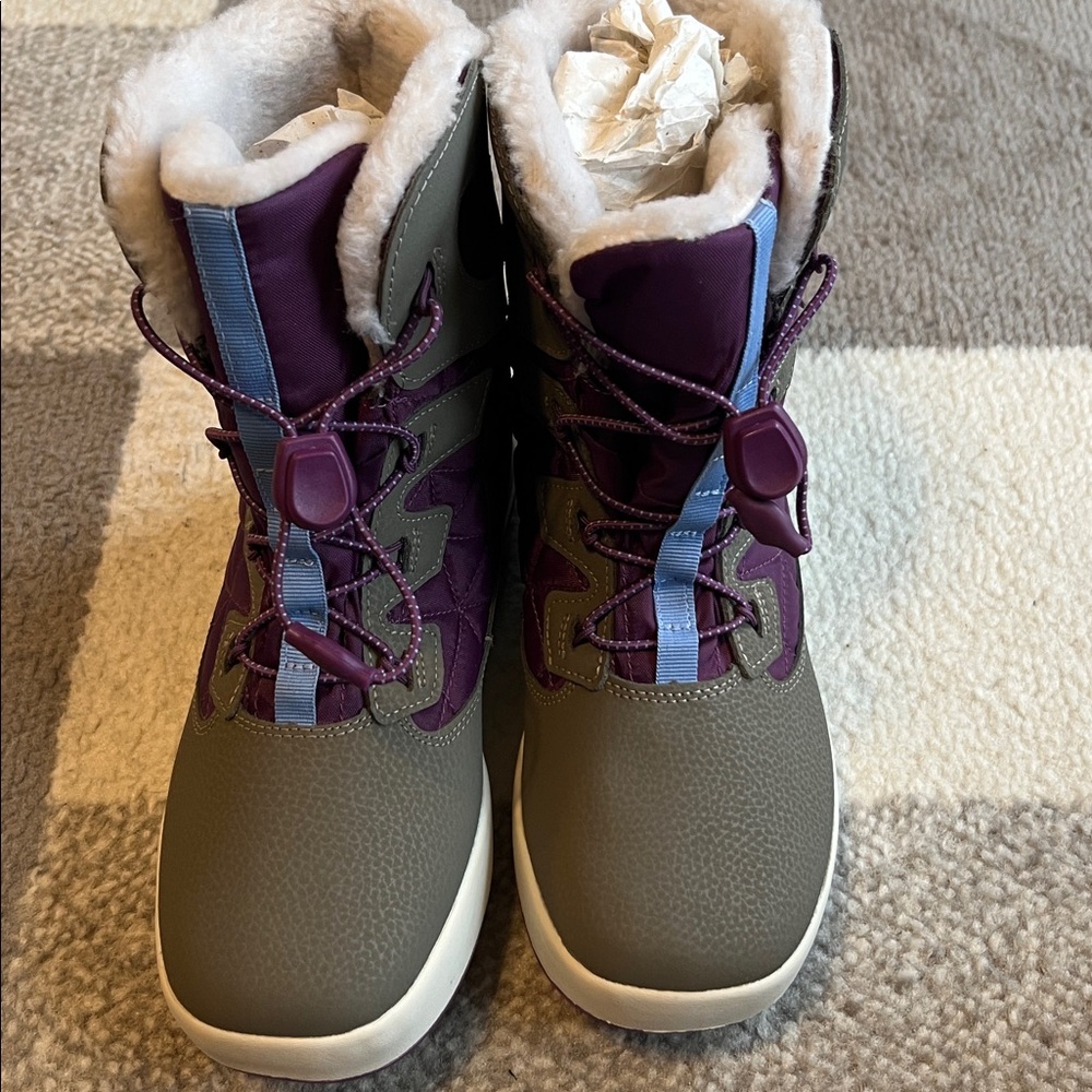 Merrell Kids' Purple and Gray Cozy Boots